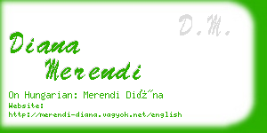 diana merendi business card